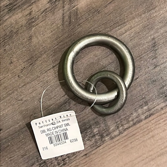 POTTERY Barn Small Round Rings Pewter New Set 10 - Picture 4 of 4